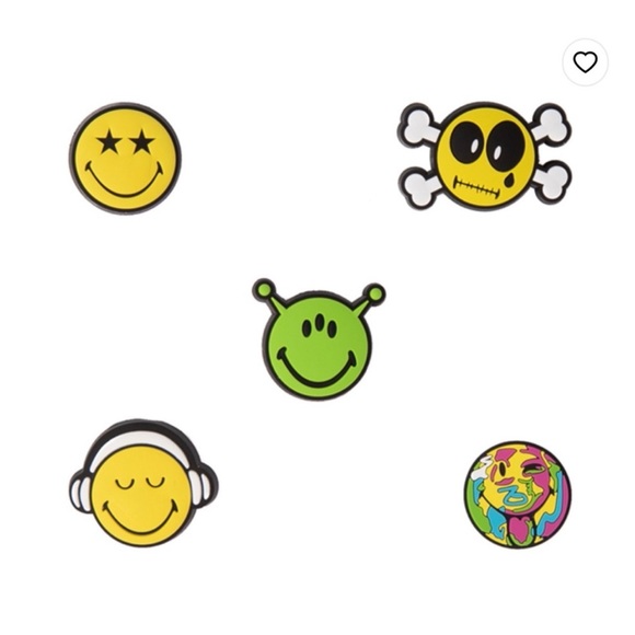 Crocs Smiley Jibbitz 5-Pack - Picture 3 of 3